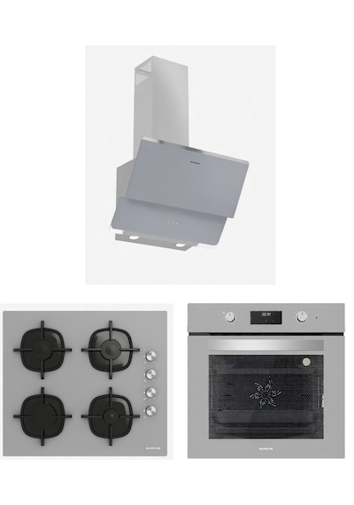 Silverline BO6502S02 - CS5700C6S01 - 3490 Oslo Gri Cam Ankastre Set