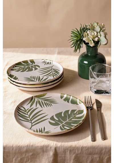 Keramika Forest Nordic Pasta Tabağı 22 Cm 4 Adet 22728 Çok Renkli