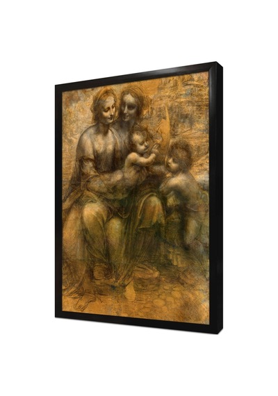 Meryem Ana Çocuk İsa Eskiz L Da Vinci Çerçeveli Mdf Tablo-169570
