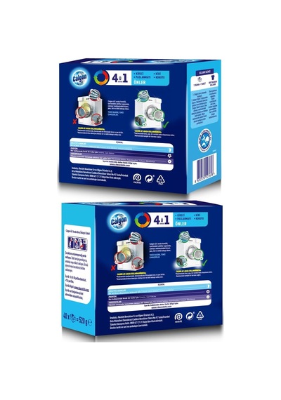4'ü 1 Arada Çamaşır Makinesi Kir, Kireç Ve Koku Önleyici Tablet 1x 40 Tablet