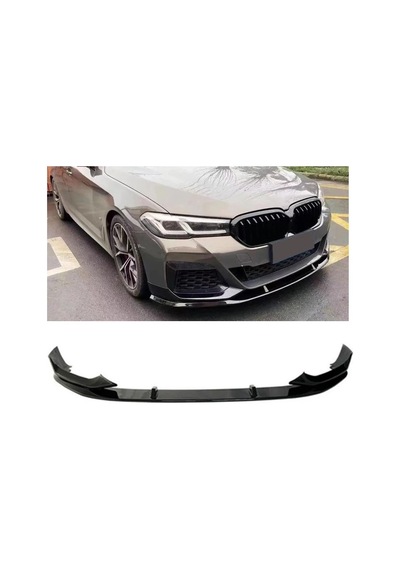 Bmw 5.seri G30 Uyumlu Plastik Parlak Siyah Ön Lip-ek