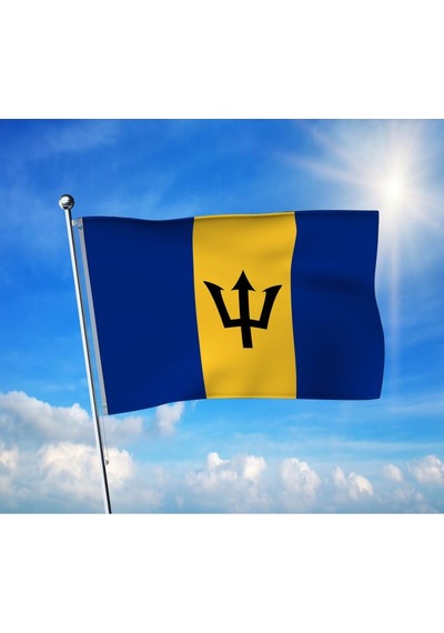Barbados Bayrağı Premium Raşel Kumaş 100x150 Cm Diğer