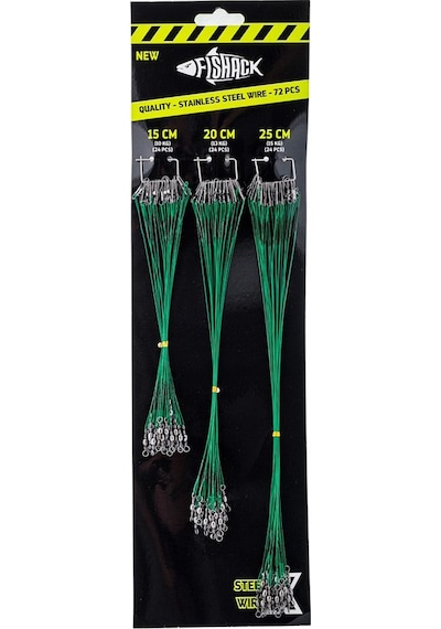 Klipsli Fırdöndülü Çelik Tel - Fishack Wirex - 72'li Kartela Set