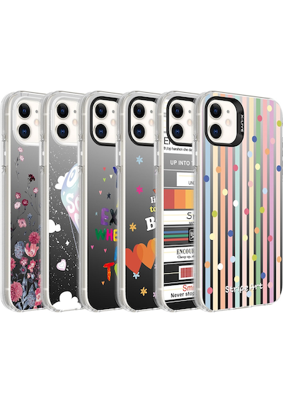 Apple Uyumlu iPhone 12 Kılıf Desenli Zore Silver Sert Kılıf