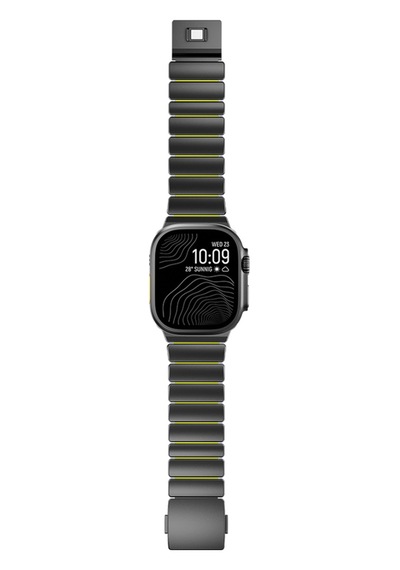 Watch 7 45mm Zore Krd-152 Titanyum Silikon Kordon - Gri-turuncu