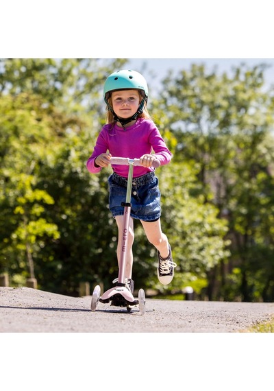 Micro Mini 6 İn 1 Deluxe Rock And Go Led Scooter Dusty Rose Pembe