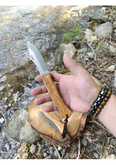 El Yapımı Outdoor Kamp Çakısı Açık Kahverengi