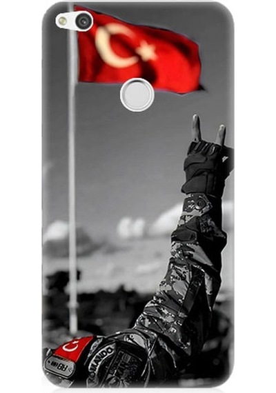 Huawei P9 Lite 2017 Uyumlu Bayrak Ve Bozkurt İşareti Desenli Silikon Kılıf