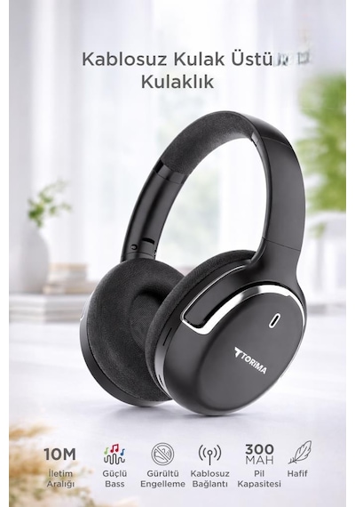 Torima HD60 Bluetooth Kulaklık Kulak Üstü Kablosuz Kulaklık