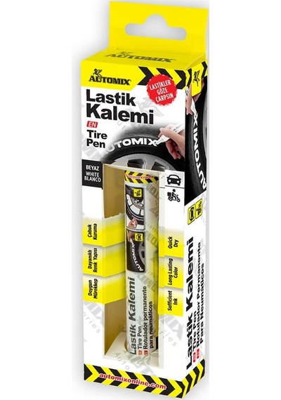 Automix Lastik Yazma Kalemi Beyaz 11806
