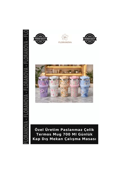 Özel Üretim Paslanmaz Çelik Termos Mug 700 Ml Günlük Kap Dış Mekan Çalışma Masası Çok Renkli