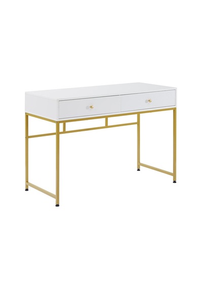 Serenity Beyaz Gold Metal Çalışma Masası
