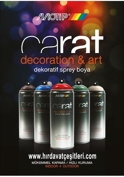 Motip Carat Floresan Sarı Sprey Boya 400 ML