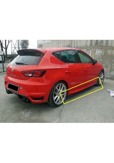 Seat Leon Mk3 Aero Yan Marşpiyel Seti Plastik 2 Adet Mat Siyah 2012-2020 Karlık+ek+bodykit