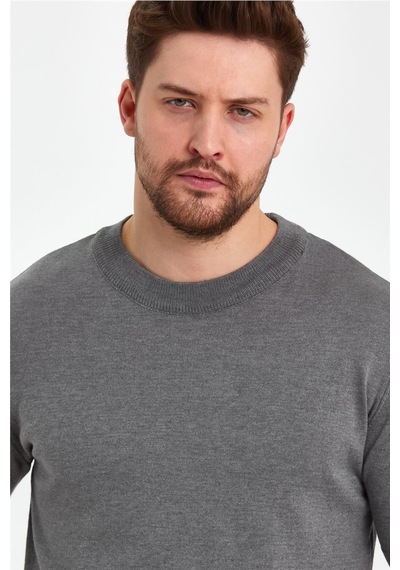 Cool Tarz Füme Erkek Yarım Balıkçı Düz Triko T-shirt-trz19129r14s Füme Füme