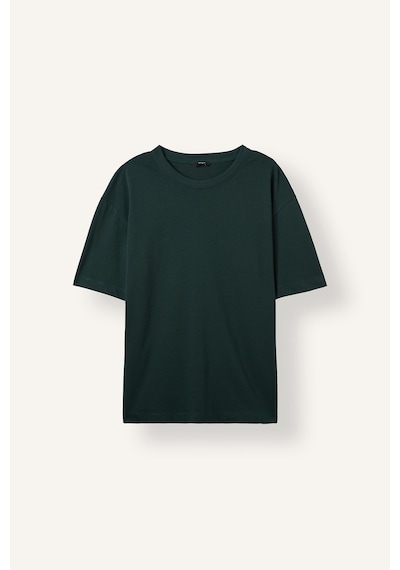 Defacto %100 Pamuk Oversize Bisiklet Yaka Basic Kısa Kollu Tişört E6885axnsgn245 Yeşil-gn245