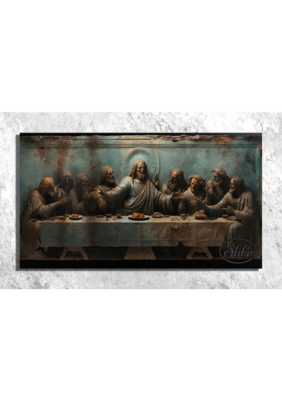Tekli, Yatay, Kanvas, Dekoratif, Duvar, Tablosu, Philippe De Champaigne, Son Akşam Yemeği,
