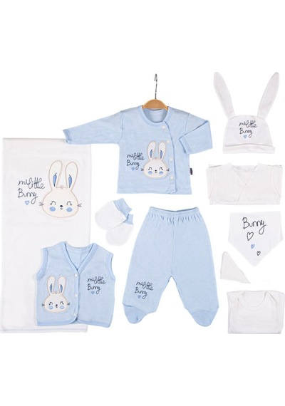 Mdm Bunny Nakişli 10'lu Zibin Seti Mavi