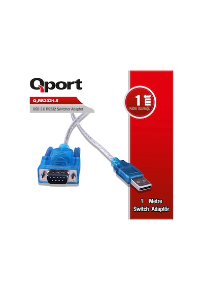 Qport Q-rs2321.5 Usb2.0 To Rs232 Cevırıcı Kablo 1m