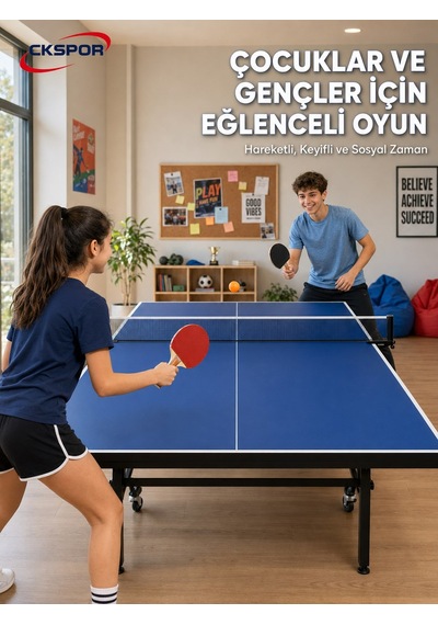 Ckspor Masa Tenisi Seti 2 Raket 4 Top Ve Portatif File Pinpon Oyun Seti