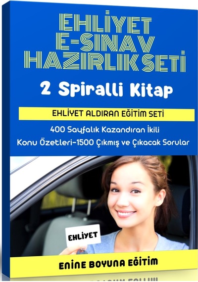 Ehliyet E-Sınav Hazırlık Seti 2 Spiralli Kitap