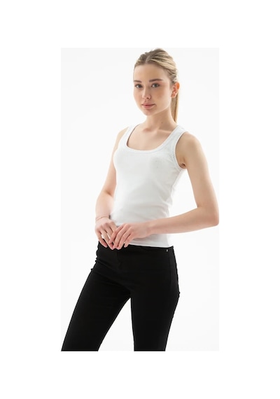 Fashion Friends Taşlı Kadın Atlet 26y0486k1 Beyaz