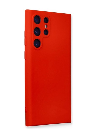 Samsung Uyumlu Galaxy S23 Ultra Kılıf Nano İçi Kadife Silikon - Kırmızı 0.2M-Çok Renkli