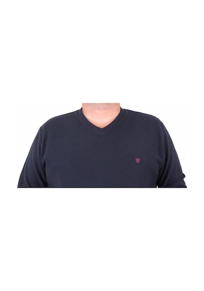 Starbattal Büyük Beden Selanik V Yaka Classic Sweat 23201 Lacıvert-Lacıvert Lacivert