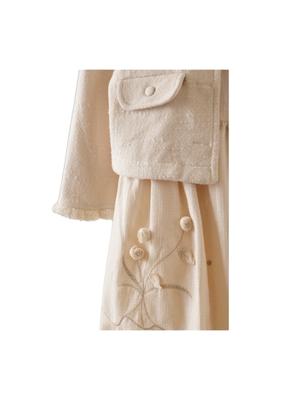 Xo Kids Kız Çocuk Elbise + Bolero 5-8 Yaş 52143 Bej