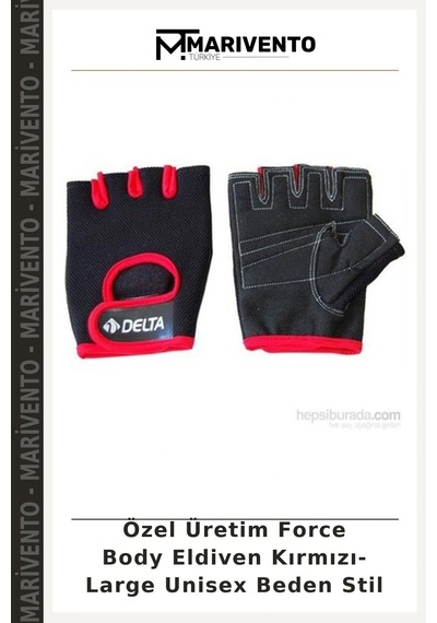 Özel Üretim Force Body Eldiven Kırmızı- Large Unisex Beden Stil