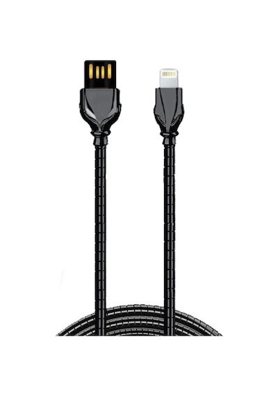 Ttaf T-CHR-03-3 USB-A To Lightning 2.4 A Çelik Zırhlı Şarj Data Aktarım Kablosu 1M