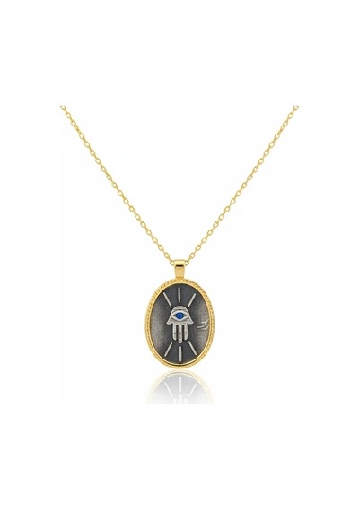 G&a Jewels - Koruyucu Işık - 925 Ayar Oksitli Yaldız Altın Kaplama Gümüş Kolye Altın - Gümüş 40+5 Cm G&a Jewels - Koruyucu Işık - 925 Ayar Oksitli Yaldız Altın Kaplama Gümüş Kolye Altın - Gümüş 40+5 Cm