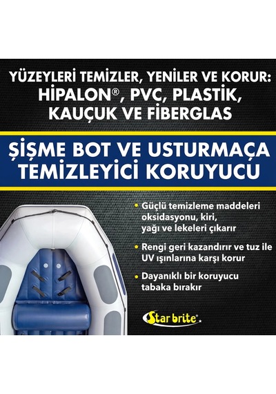 Starbrite - Şişme Bot Ve Usturmaça Ağır Hizmet Temizleyici 473 Ml : Botunuzu Zahmetsizce Yenileyin, Uv Ve Tuz Sularına Karşı Zırhla Donatın