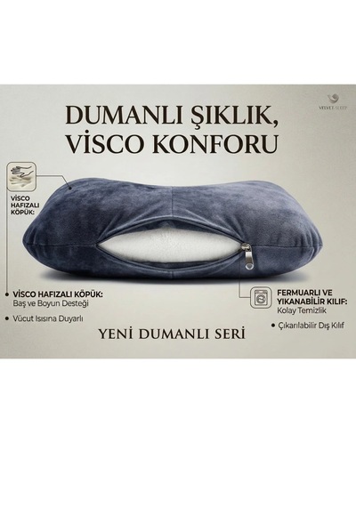 Kalpli Armegeda Visco Seyahat Yastığı 212 Özel 14 Şubat Serisi Mor Antrasit
