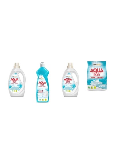 Aquabor Doğal Mineralli Sıvı Beyaz + Elde Bulaşık + Sıvı Beyaz + 4 Kg Beyaz 4 Lü Set 21949258