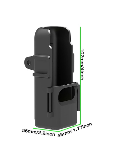 Djı Osmo Pocket 3 İle Uyumlu Koruyucu Çerçeve Frame Cage, 1/4" Vida Yuvalı Abs Kamera Kafesi, Çift Cold Shoe Montajlı Aksesuar Bağlantı Aparatı, Siyah