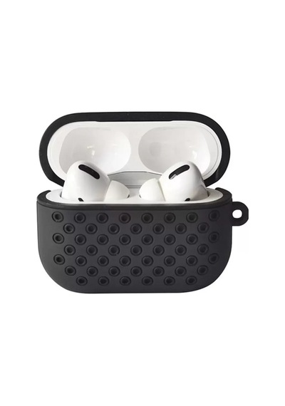 Newface Apple Airpods Uyumlu, Pro 2 2.nesil Spor Delikli Kılıf - Siyah-siyah