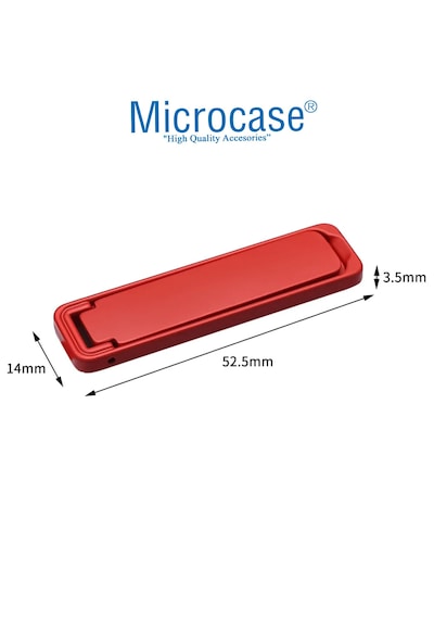 Microcase Telefonlar İçin Yapışkanlı Metal Katlanabilir Stand Parçası - Al5701 Koyu Siyah