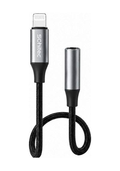 Schitec Lightning To 3.5mm Aux Dönüştürücü 10cm Siyah Hg/axt-01