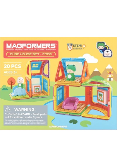 Magformers Mıknatıslı Cube Houseset - Frog - 20 Parça