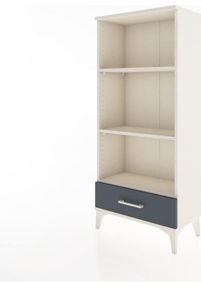 Hyperion Dolap 3 Raflı Tek Çekmeceli 60x44x134 Aytaşı-antrasit Aytaşı