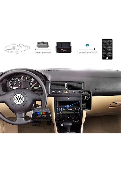 İcar Pro Wi-fi Elm327 Obd2 Obdıı Araba Otomatik Teşhis Tarayıcı Aracı Kontrol Motor Işık İos Apple iPhone Uyumlu/Apple İpad Uyumlu Uyumlu Uyumlu/android İçin  Adaptörü Ile