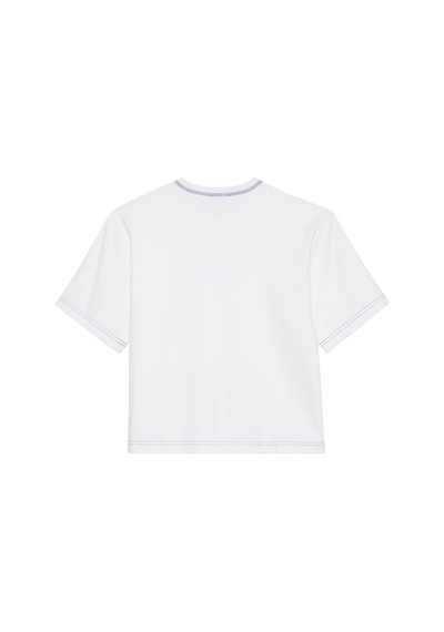 Calvin Klein Ss Fıtted Interlock Ck Coverstıt Beyaz Kadın T-shirt