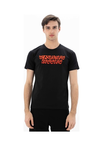 AR-MA Arma Erkek Slim Fit Bisiklet Yaka Tişört Y25344452001 Siyah