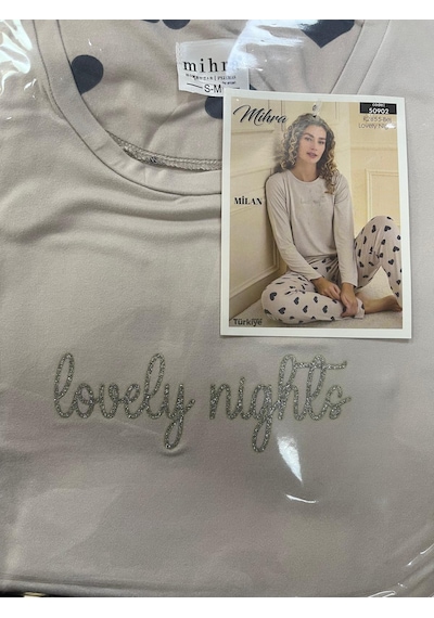 Miressa Uzun Kollu Pijama Takımı Krem