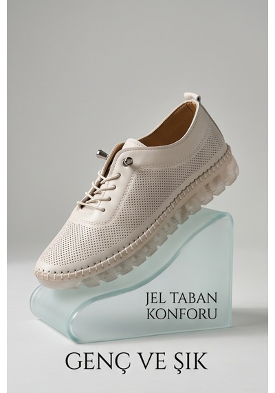 Flexigel Tam Ortopedik Jel Tabanlı Kadın Krem Loafer - Ultra Esnek Nefes Alabilir Hafif Günlük A... Flexigel Tam Ortopedik Jel Tabanlı Kadın Krem Loafer - Ultra Esnek Nefes Alabilir Hafif Günlük A...