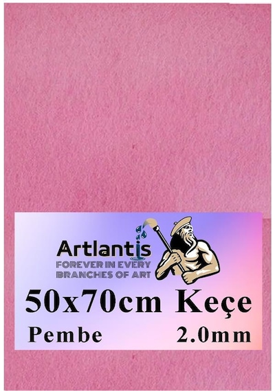 Pembe Keçe 50x70 Cm 2.0 Mm 1 Adet Renkli Hobi Keçesi Elişi Keçesi Anasınıfı Kreş Okul Öncesi