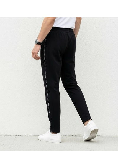 Plus Scorpion Erkek Slim Fit Pamuklu Eşofman Altı Siyah