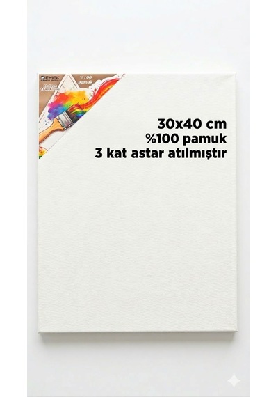 Tuval Standı - 30x40 Tuval 20x20 Tuval 50 Yapraklı Resim Defteri Hediyeli -
