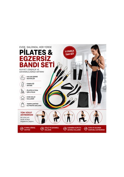 11 Parça Pilates Egzersiz Direnç Lastiği Seti 5 Farklı Direnç Seviyeli Fitness Spor Bandı Seti Çok Renkli - 901849681 Çok Renkli 11 Parça Pilates Egzersiz Direnç Lastiği Seti 5 Farklı Direnç Seviyeli Fitness Spor Bandı Seti Çok Renkli - 901849681 Çok Renkli